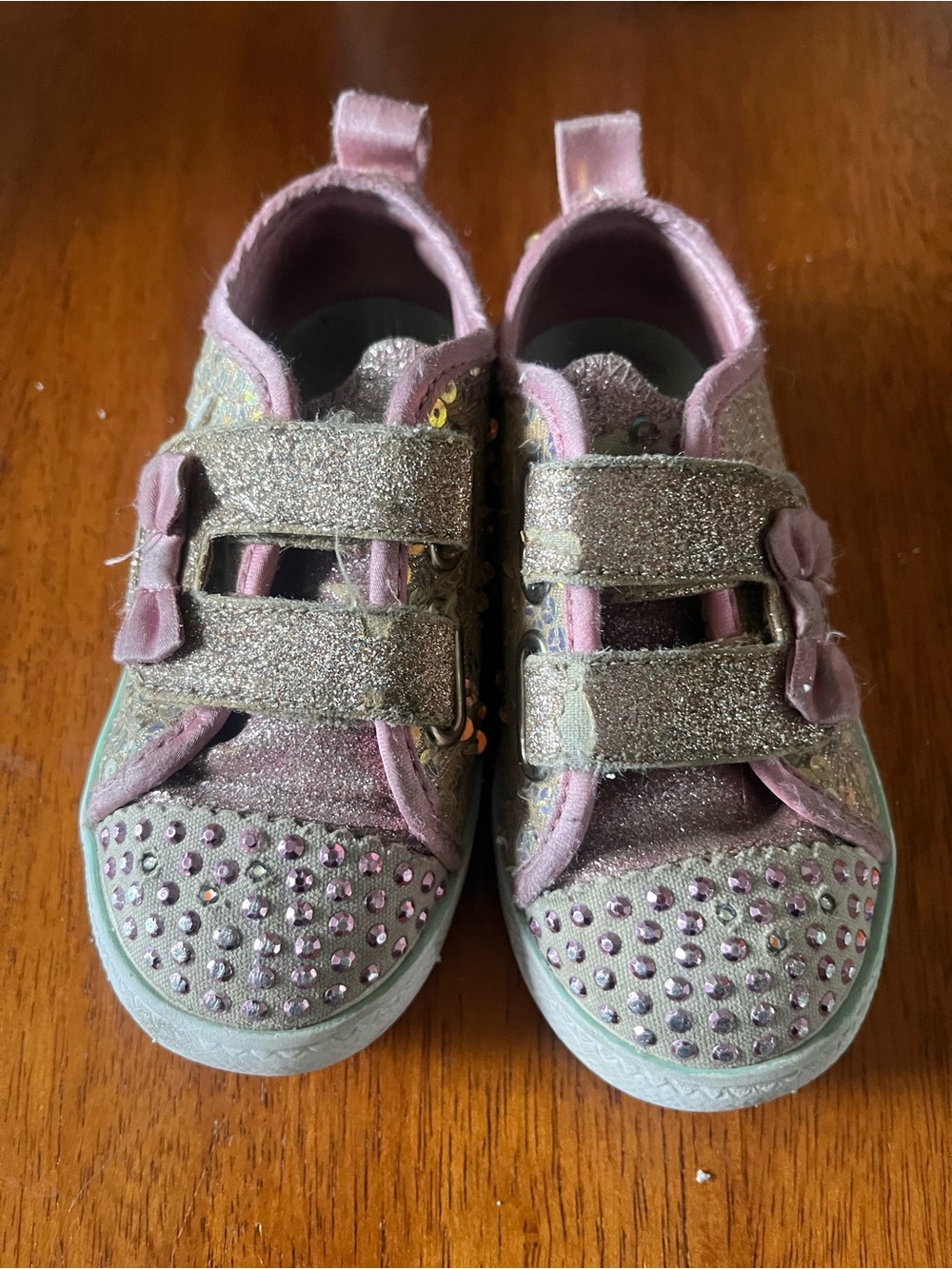 Skechers Twinkle Toes Kids Glitter Sparkle Sneakers - Pink